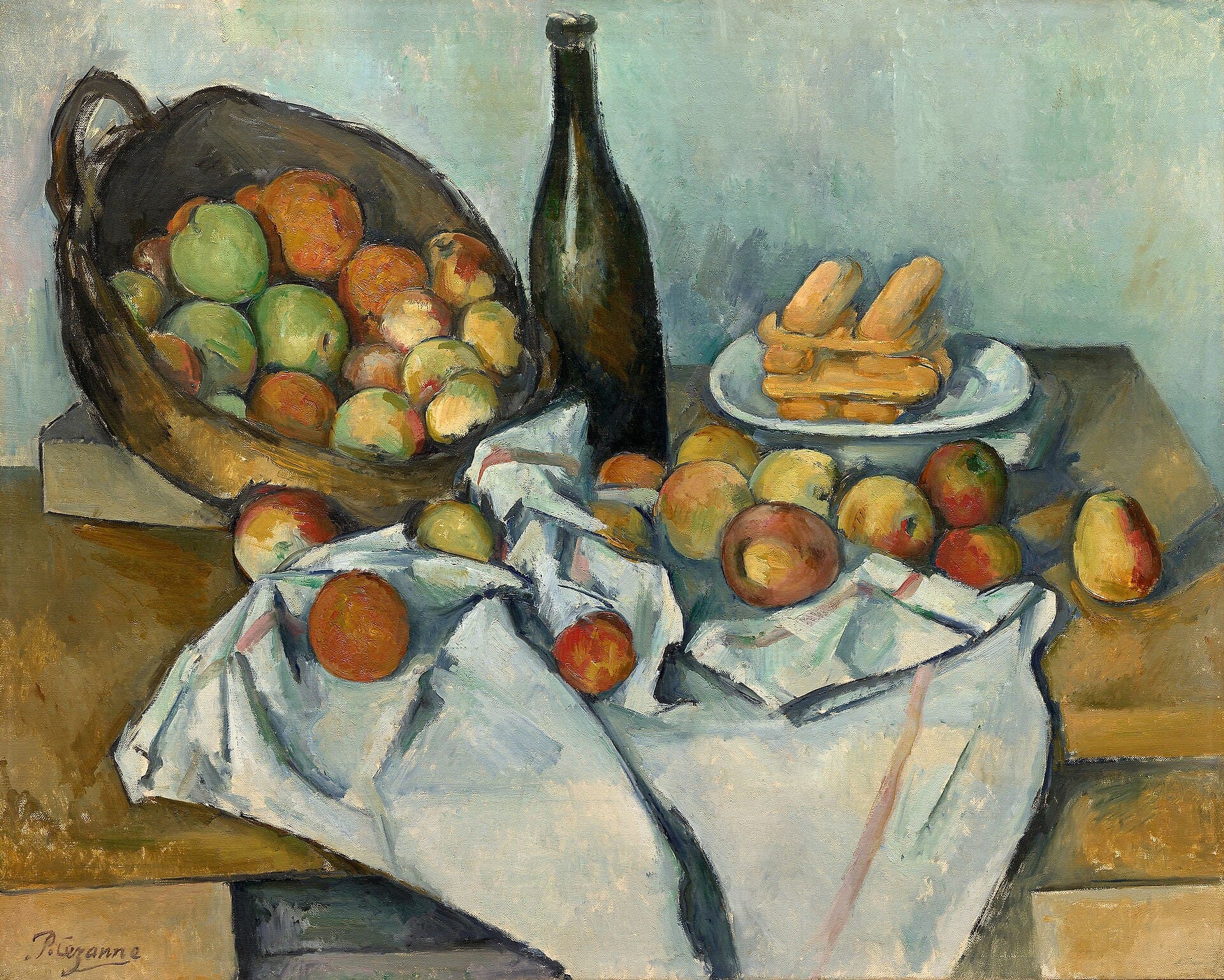 La canasta de manzanas, Paul Cézanne