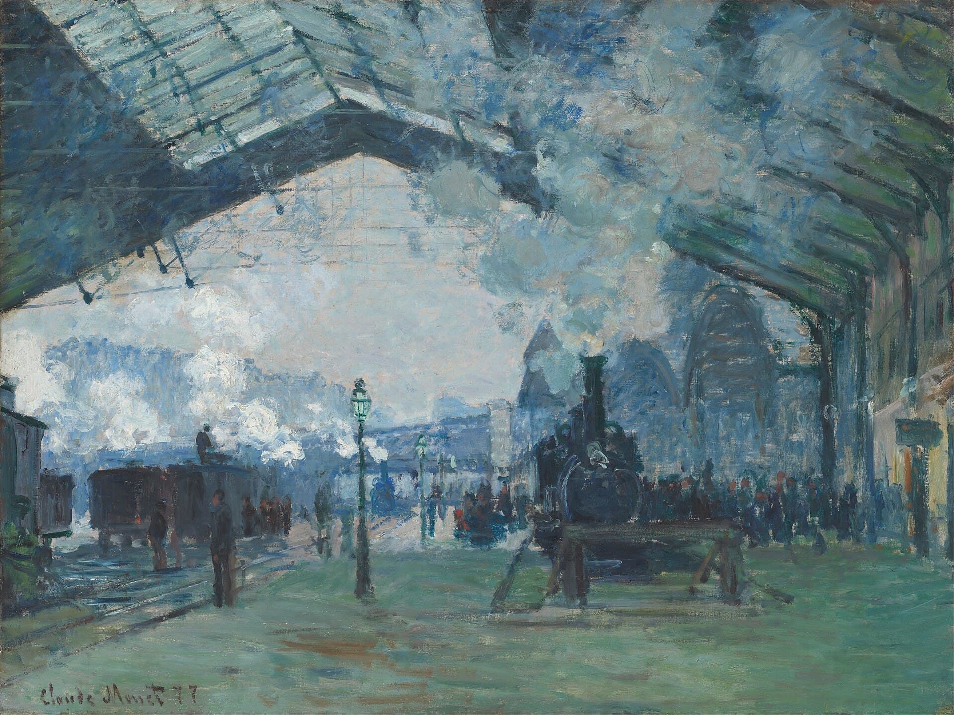Llegada del tren de Normandía, Claude Monet